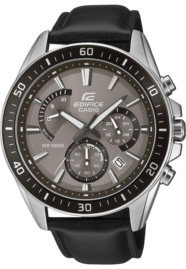 Zegarek sportowy EDIFICE Casio Edifice EFR-552L-5AVUEF100m czarny. Kolor: czarny. Styl: sportowy