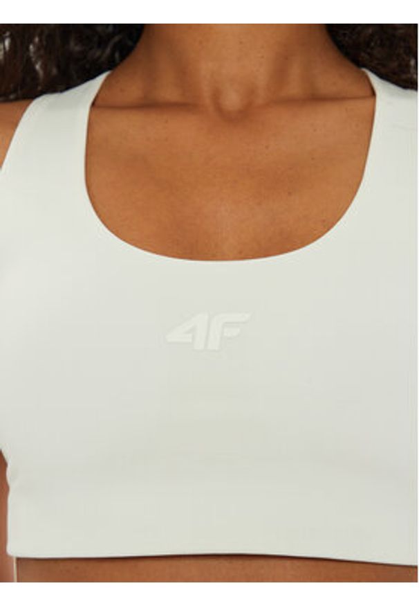 4f - 4F Biustonosz sportowy 4FWAW24USBAF140 Écru. Materiał: syntetyk