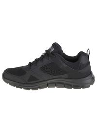 skechers - Buty do chodzenia męskie, Skechers Track-Syntac. Kolor: czarny. Materiał: guma, materiał, tkanina, syntetyk. Sport: turystyka piesza