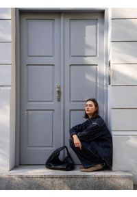 Reserved - Duża torebka hobo - czarny. Kolor: czarny. Materiał: skórzane. Rozmiar: duże #1