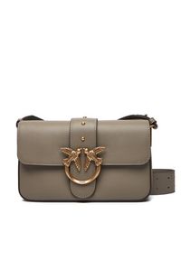 Pinko - PINKO Torebka Love One Mini Slouchy Fl Al 25-26 104340 A0QO Szary. Kolor: szary. Materiał: skórzane #5