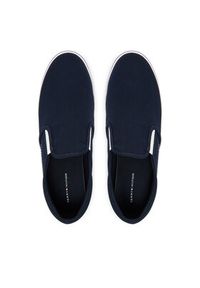 TOMMY HILFIGER - Tommy Hilfiger Tenisówki Vulc Core Slip On FM0FM05689 Granatowy. Zapięcie: bez zapięcia. Kolor: niebieski. Materiał: materiał #2