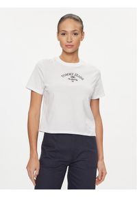 Tommy Jeans T-Shirt Lux Ath DW0DW16835 Biały Classic Fit. Kolor: biały. Materiał: bawełna #1