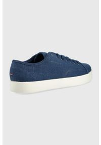 TOMMY HILFIGER - Tommy Hilfiger tenisówki męskie. Nosek buta: okrągły. Zapięcie: sznurówki. Kolor: niebieski. Materiał: guma #5