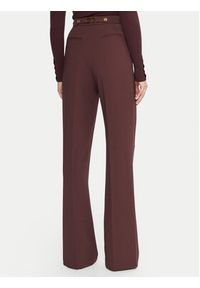 Elisabetta Franchi Spodnie materiałowe PA-099-56E2-V390 Bordowy Regular Fit. Kolor: czerwony. Materiał: syntetyk #4