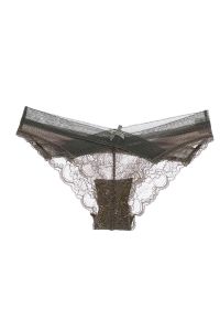 Intica - Figi z koronką na co dzień i specjalne okazje Olevia. Kolor: zielony. Materiał: koronka. Wzór: koronka #1