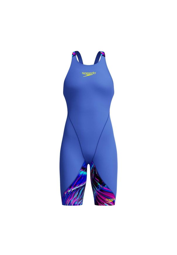Strój startowy dla dziewczynek Speedo LZR Ignite. Kolor: niebieski, wielokolorowy