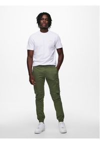 Only & Sons Spodnie materiałowe 22016687 Zielony Tapered Fit. Kolor: zielony. Materiał: bawełna #5
