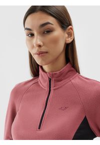 4f - Bielizna termoaktywna polarowa (góra) damska - różowa. Kolor: różowy. Materiał: polar. Długość rękawa: raglanowy rękaw. Długość: krótkie. Sport: turystyka piesza, snowboard, narciarstwo #2