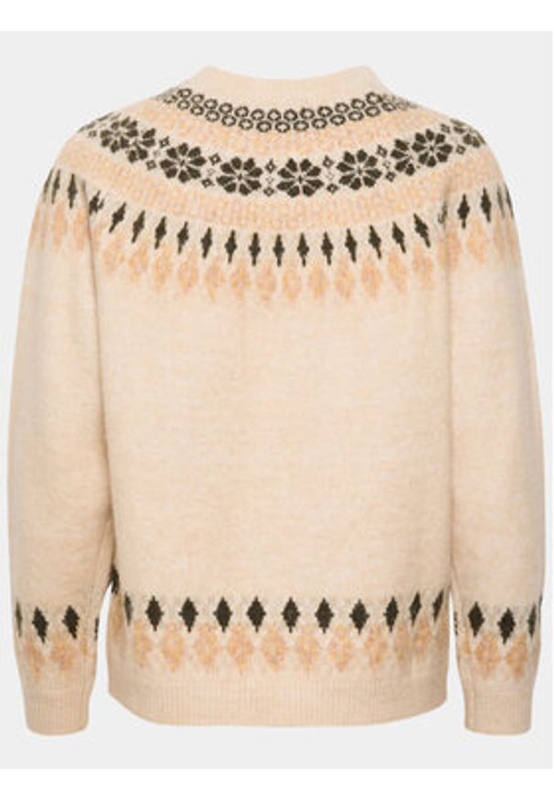 Cream Sweter Crcherry Knit 10610568 Beżowy Loose Fit. Kolor: beżowy. Materiał: syntetyk