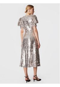 ROTATE Sukienka koktajlowa Sequin Maxi RT2255 Srebrny Regular Fit. Kolor: srebrny. Materiał: syntetyk. Styl: wizytowy. Długość: maxi #6