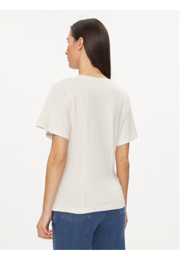 United Colors of Benetton - United Colors Of Benetton T-Shirt 3BL0D106A Écru Regular Fit. Materiał: bawełna