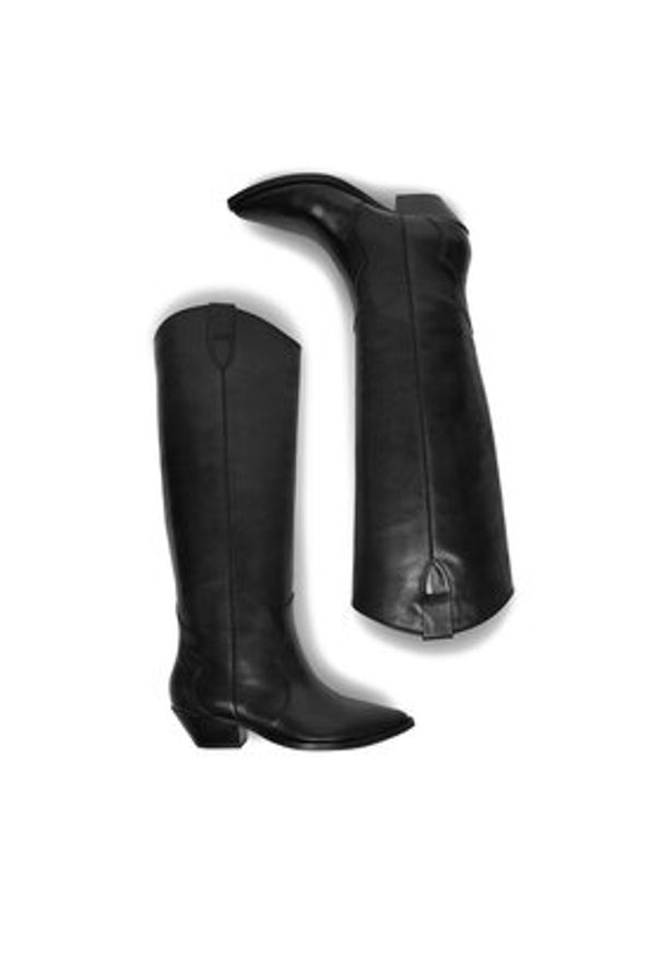 Badura Kozaki EO-V365-206-1 Czarny. Kolor: czarny. Materiał: skóra