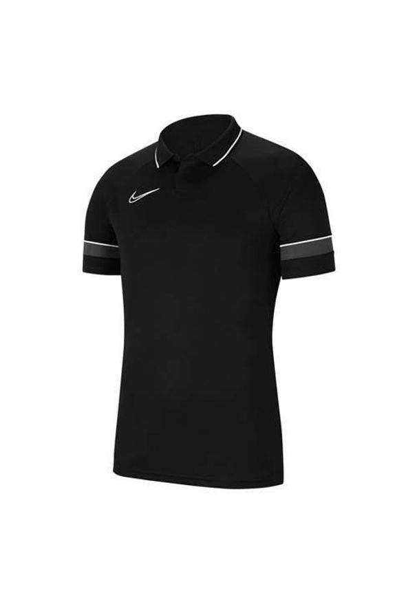 Koszulka treningowa chłopięca Nike Academy 21. Typ kołnierza: polo. Kolor: czarny