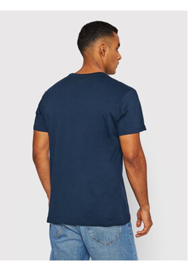 Pepe Jeans T-Shirt Eggo PM508208 Granatowy Regular Fit. Kolor: niebieski. Materiał: bawełna