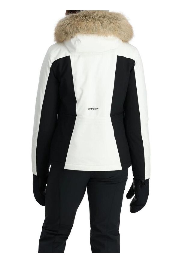 Kurtka narciarska damska Spyder Vida. Kolor: biały. Materiał: poliester. Sezon: zima. Sport: narciarstwo