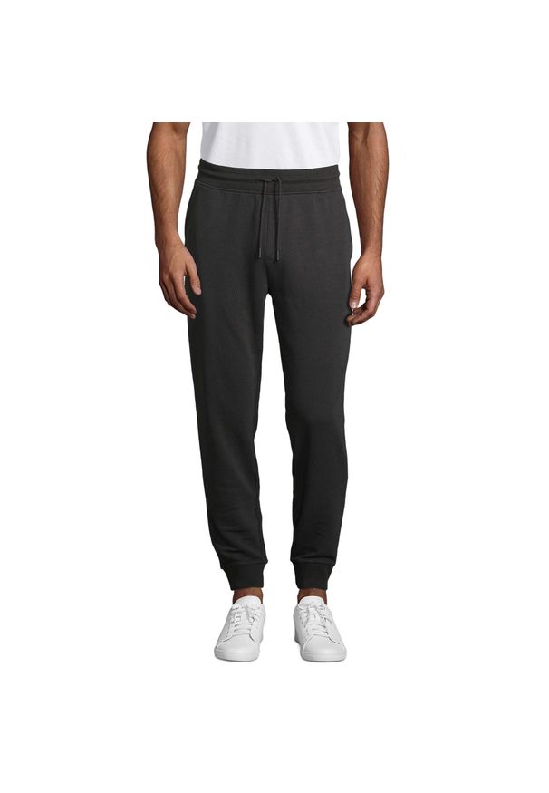 SOL'S - Męskie Spodnie Do Biegania Jet. Kolor: czarny. Materiał: dresówka