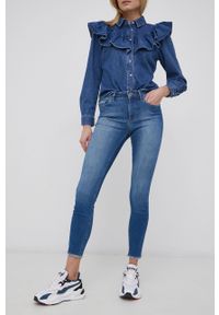 only - Only jeansy Blush damskie medium waist. Kolor: niebieski #1