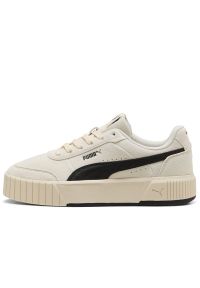 Buty damskie Puma Carina Mia 40263806 - beżowe. Okazja: na co dzień. Kolor: beżowy. Materiał: guma, skóra, zamsz, materiał, syntetyk. Szerokość cholewki: normalna. Sport: turystyka piesza #1