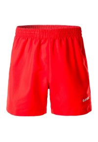 Hi-tec - Spodenki Dziecięce Matowe. Kolor: czerwony. Styl: sportowy. Sport: turystyka piesza