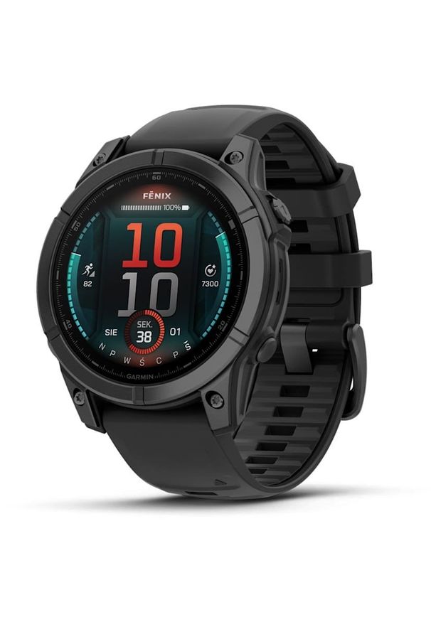 GARMIN - Zegarek sportowy Garmin Fenix E Czarny (010-03025-01). Kolor: czarny. Styl: sportowy