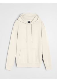 Sinsay - Bluza hoodie basic - kremowy. Kolor: kremowy