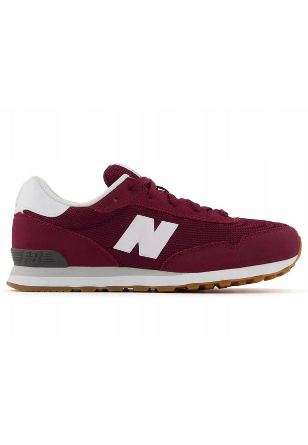 New Balance - Buty na co dzień dziecięce NEW BALANCE 515 skóra. Okazja: na co dzień. Kolor: czerwony. Materiał: skóra