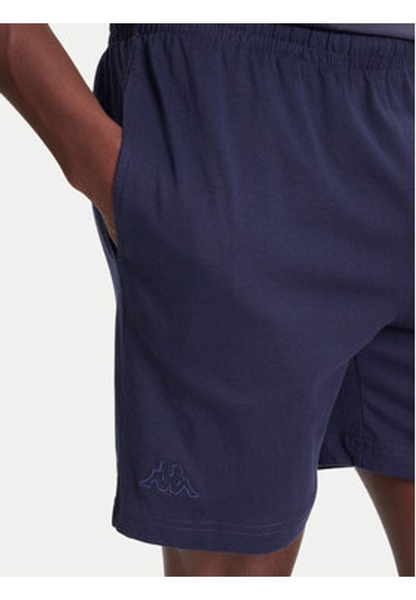 Kappa Szorty materiałowe Logo Korpo Cabas 303HZE0 Granatowy Regular Fit. Kolor: niebieski. Materiał: bawełna