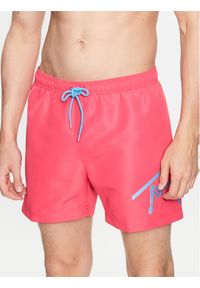 Tommy Jeans Szorty plażowe UM0UM02862 Różowy Slim Fit. Okazja: na plażę. Kolor: różowy. Materiał: syntetyk