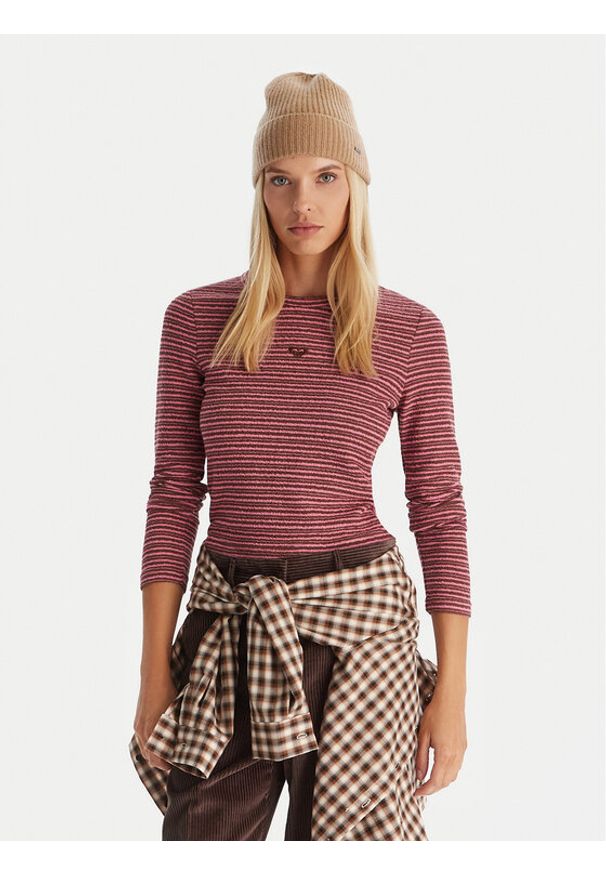 Roxy Sweter Spellbound Stripes ERJKT04332 Różowy Regular Fit. Kolor: różowy. Materiał: bawełna
