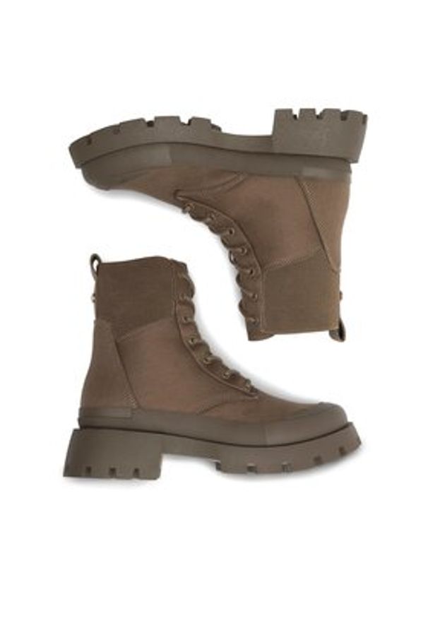 Jenny Fairy Botki MILANA WYL3497-6 Khaki. Kolor: brązowy. Materiał: materiał