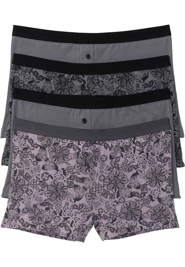 bonprix - Bokserki damskie (4 pary). Kolor: fioletowy