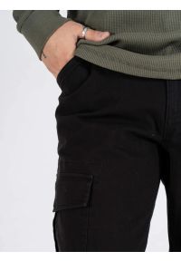 MARCUS - Męskie Spodnie Materiałowe Marcus Gerry Cargo 9098 Black 16-200135. Materiał: materiał #4