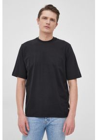 Resteröds t-shirt bawełniany kolor czarny gładki. Kolor: czarny. Materiał: bawełna. Wzór: gładki #4