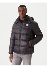 Karl Lagerfeld - KARL LAGERFELD Kurtka zimowa 505022 554590 Czarny Regular Fit. Typ kołnierza: dekolt w karo. Kolor: czarny. Materiał: syntetyk. Sezon: zima