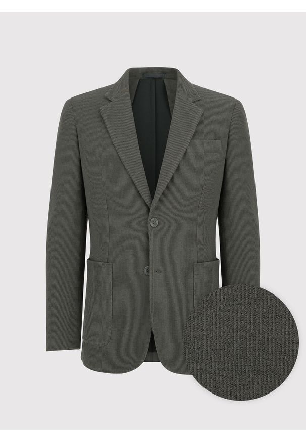 Pako Lorente - PAKO LORENTE – Bawełniana marynarka męska w kolorze zielonym. Okazja: na co dzień. Kolor: zielony, czarny. Materiał: bawełna. Styl: casual
