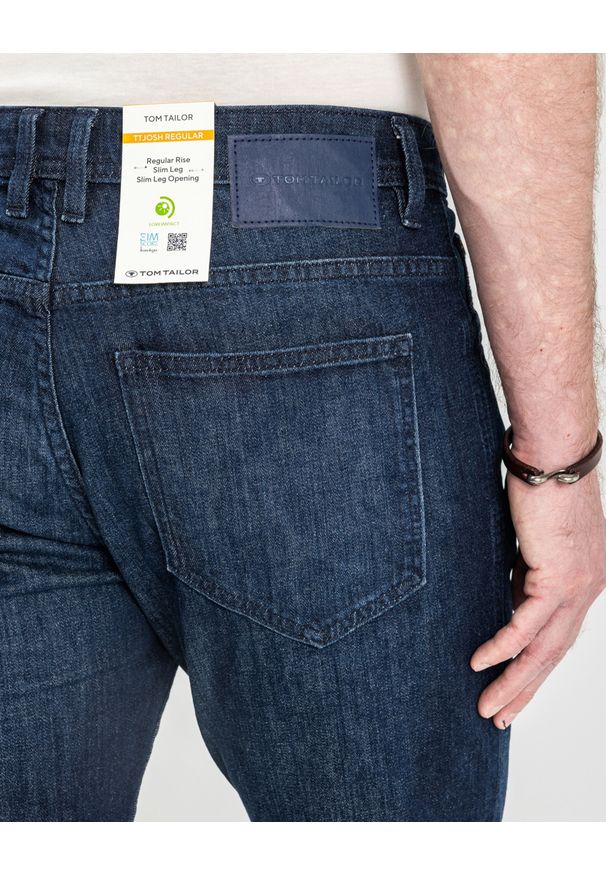 Męskie Spodnie Jeansowe Tom Tailor TTJOSH REGULAR Clean Rinsed Blue Denim 1048363 10115