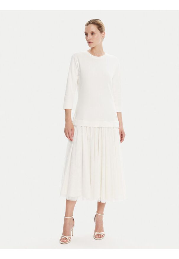 JOOP! Sukienka codzienna 58 253JE58Taren 30047770 Écru Regular Fit. Okazja: na co dzień. Materiał: bawełna. Typ sukienki: proste. Styl: casual