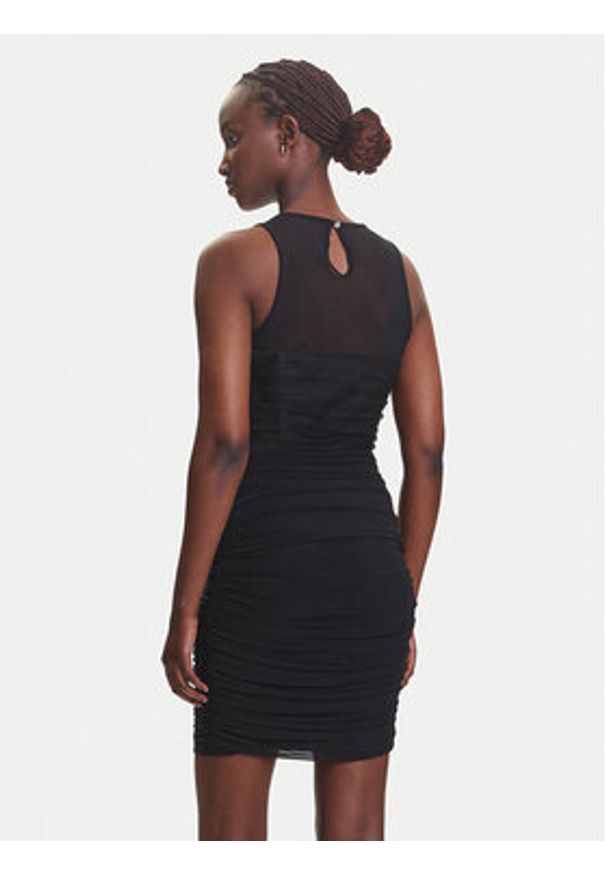 Fracomina Sukienka koktajlowa FQ23WD1005W52901 Czarny Slim Fit. Kolor: czarny. Materiał: syntetyk. Styl: wizytowy