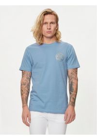 Versace Jeans Couture T-Shirt 76GAHT02 Niebieski Regular Fit. Kolor: niebieski. Materiał: bawełna