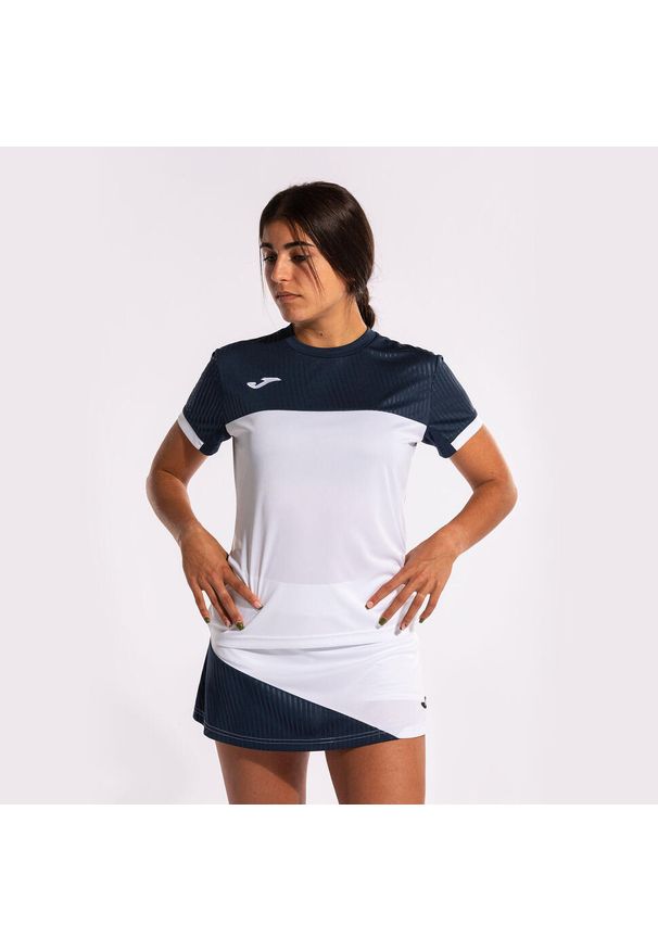 Koszulka tenisowa Joma Montreal. Kolor: biały, wielokolorowy, niebieski. Sport: tenis