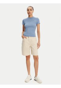 Tommy Jeans T-Shirt Tonal Linear DW0DW20315 Niebieski Slim Fit. Kolor: niebieski. Materiał: bawełna #2