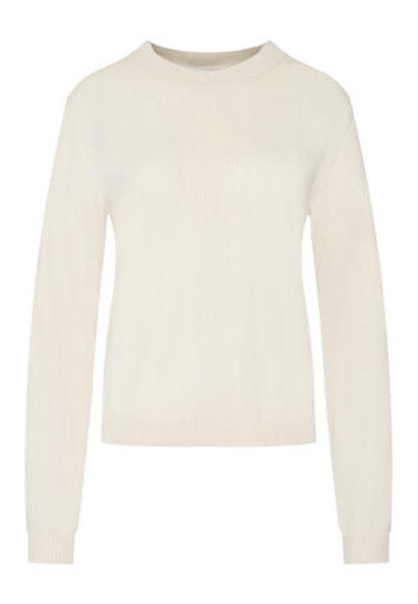 Patrizia Pepe Sweter 2K0363/KM36-W405 Écru Regular Fit. Materiał: wełna