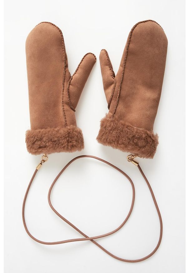 Max Mara Accessori - Rękawiczki damskie wełniane Sand MAX MARA ACCESSORI. Materiał: wełna