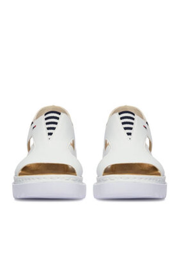 Rieker Sandały CEO-V44Y5-80 Biały. Kolor: biały. Materiał: skóra