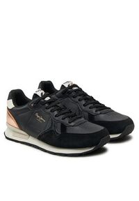 Pepe Jeans Sneakersy PLS40026 Czarny. Kolor: czarny. Materiał: skóra #4