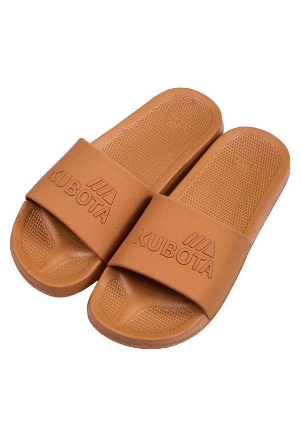Klapki Męskie Basenowe Kubota Basic Plain Brązowe. Kolor: brązowy. Styl: sportowy