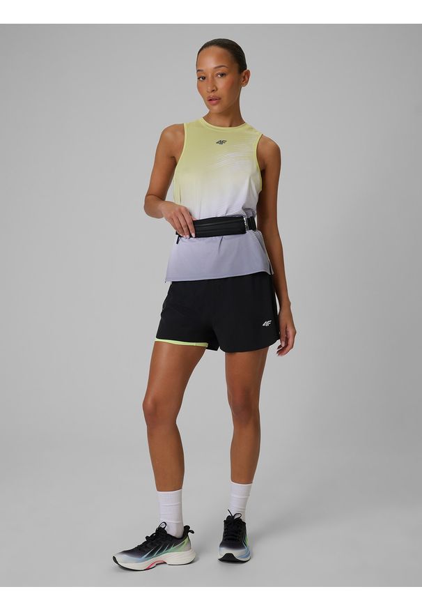 4f - 4F Top do biegania szybkoschnący damski - multikolor M. Kolor: żółty. Sport: fitness, bieganie