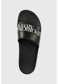 Emporio Armani Underwear klapki kolor czarny. Kolor: czarny. Materiał: materiał #3