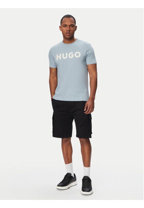 Hugo - HUGO Szorty materiałowe Craysen 50556891 Czarny Straight Fit. Kolor: czarny. Materiał: bawełna